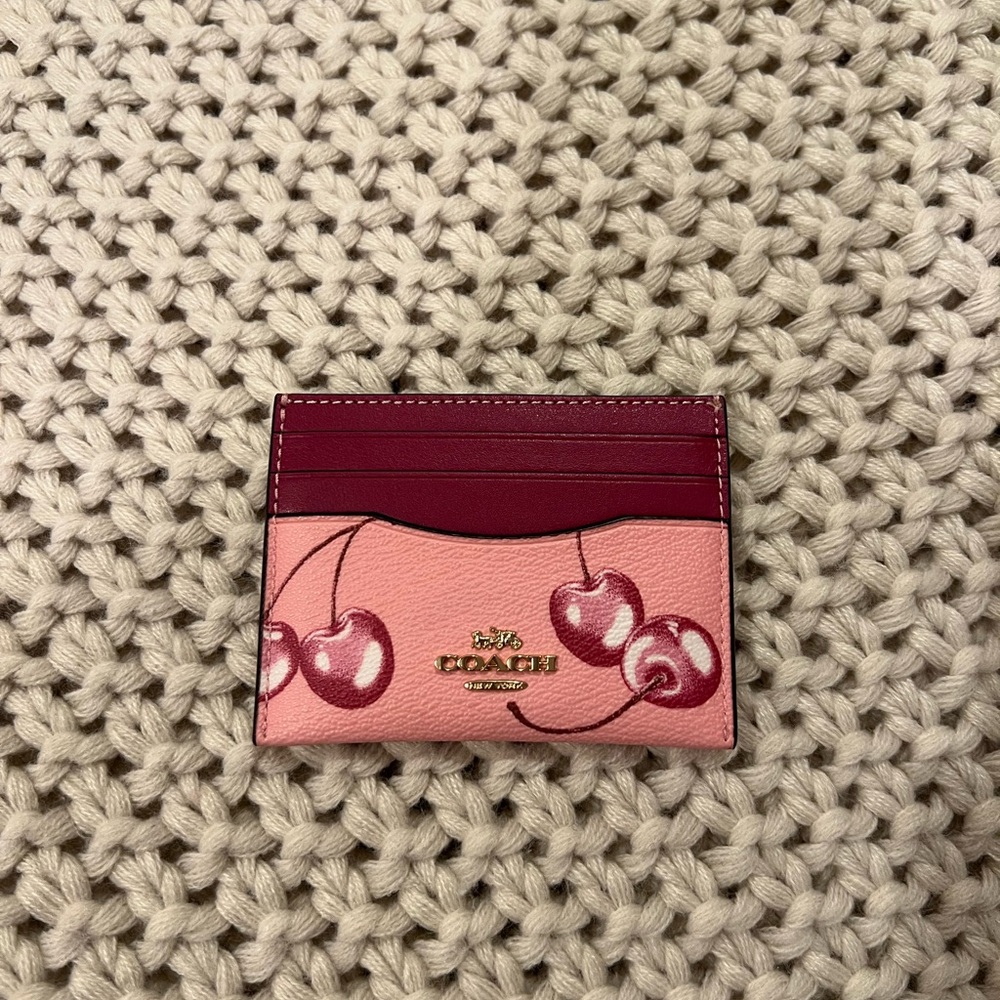 Coach Cherry Card Holder